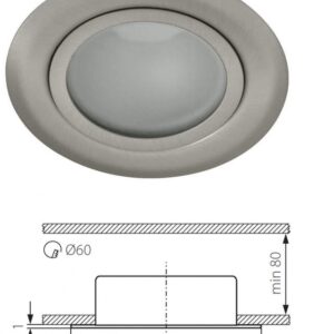 Faretto Incasso Cromo Opaco Diam 60 GAVI CT-2116B-C/M